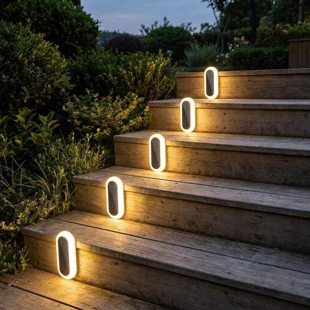 Solar LED Step Lights 4-Pack – Outdoor Waterproof