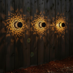 Solar Moroccan Cutout Wall Lanterns | Set of 2