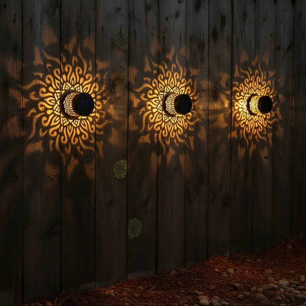 Solar Moroccan Cutout Wall Lanterns | Set of 2