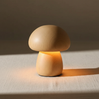 Solid Wood Mushroom Night Light