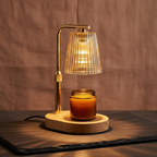 Ribbed Glass Candle Warmer Lamp