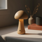 Solid Wood Mushroom Night Light