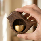 Walnut Door Chime with Brass Bell