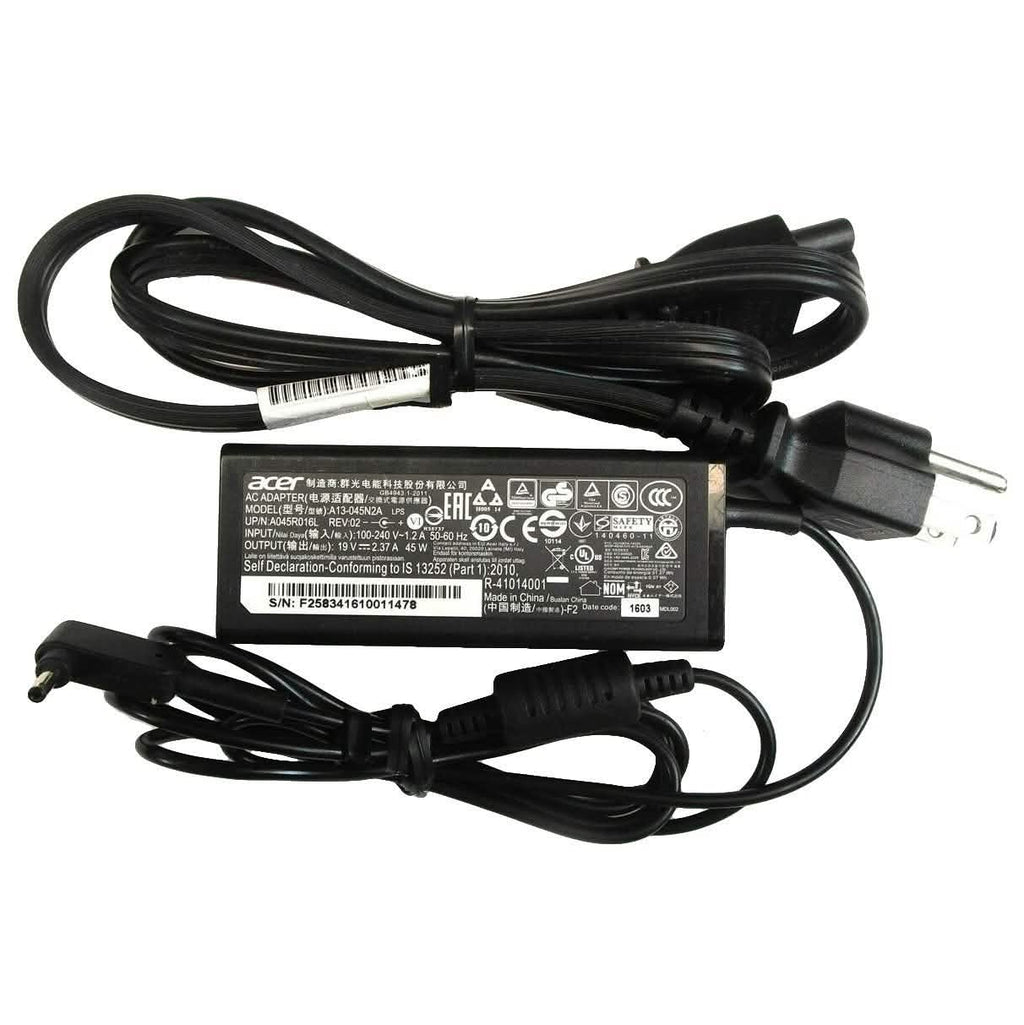 Acer Genuine Laptop Charger AC Power Adapter A13-045N2A A045R016L 3.0mm Tip 45W