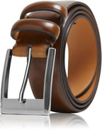 Genuine Leather Belt for Men – Zinc Alloy Buckle, 1.25" Strap