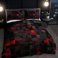 GEOMATRIX | Modern 3D Grid Duvet Cover Set