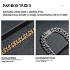 Geometric Bling Hip-Hop Cuban Chain Neckiace