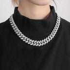 Geometric Bling Hip-Hop Cuban Chain Neckiace