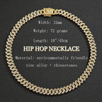 Geometric Bling Hip-Hop Cuban Chain Neckiace