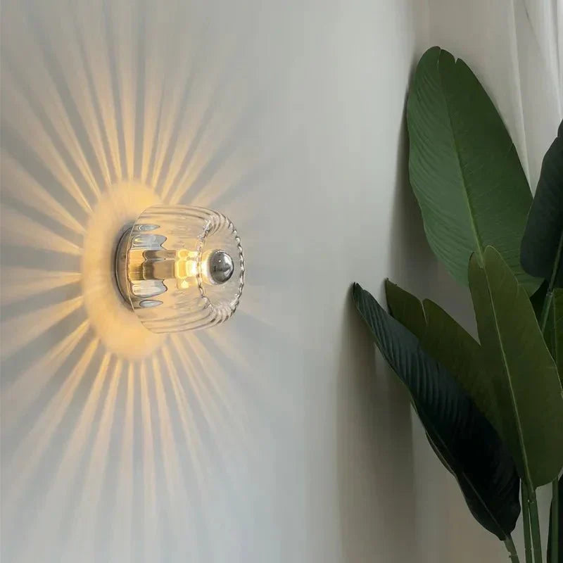 Modern Geometric Glass Wall Light