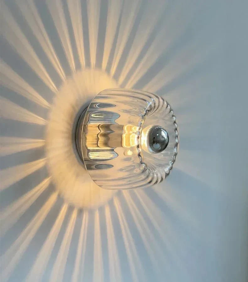 Modern Geometric Glass Wall Light