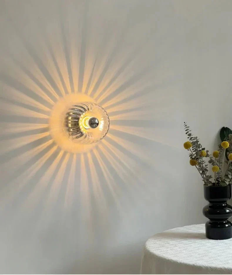 Modern Geometric Glass Wall Light