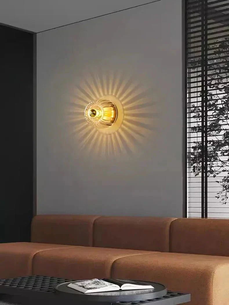 Modern Geometric Glass Wall Light