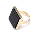 Geometric Square Color Shell Ring Bohemia Personality Exaggerated Fashion Rings