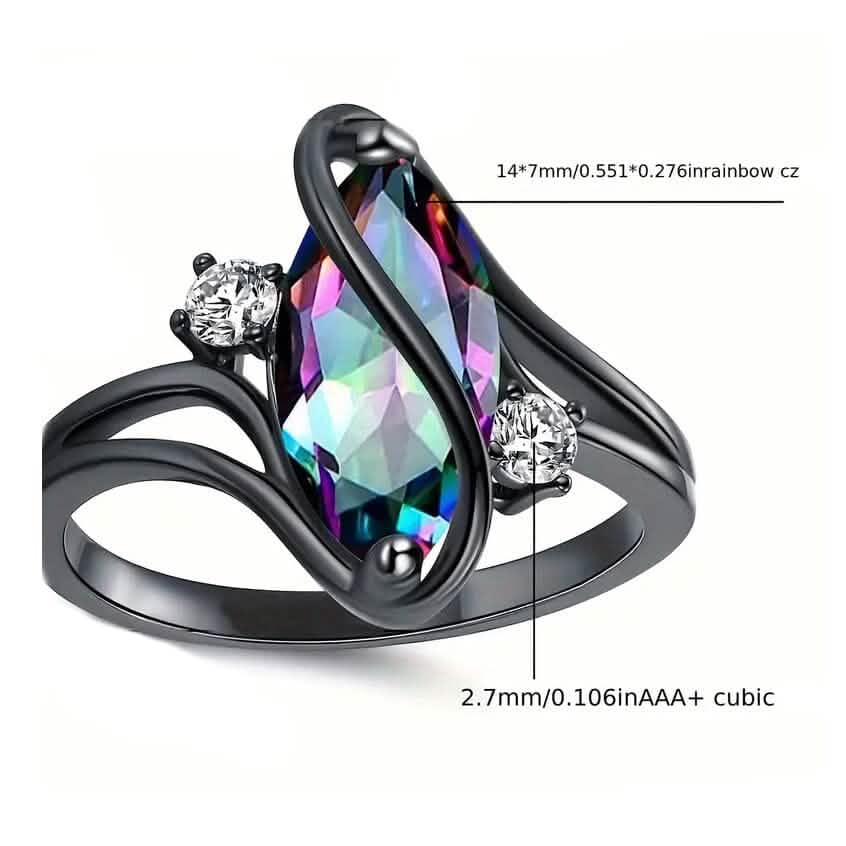 Geometric Zircon Women's Ring