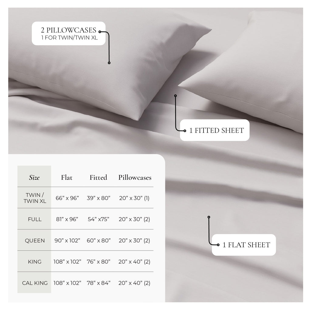 Viscose from Bamboo & Cotton Blend Jersey Knit Sheets