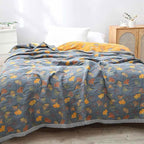 Ginkgo Leaf Quilted Throw Blanket