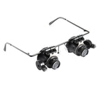 Glasses Type 20X Magnifier With White Led Light