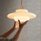 White Glass Pendant Light | Modern Mid-Century Elegance