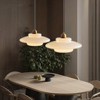 White Glass Pendant Light | Modern Mid-Century Elegance