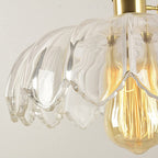 Vintage Flower Pendant Lamp | Coloured Glass Hanging Light