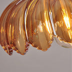 Vintage Flower Pendant Lamp | Coloured Glass Hanging Light