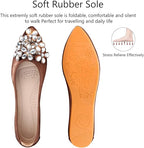 Glittering Rhinestone Ballerina Flats - Yelena