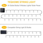 Globe String Solar Lights 30 Ball