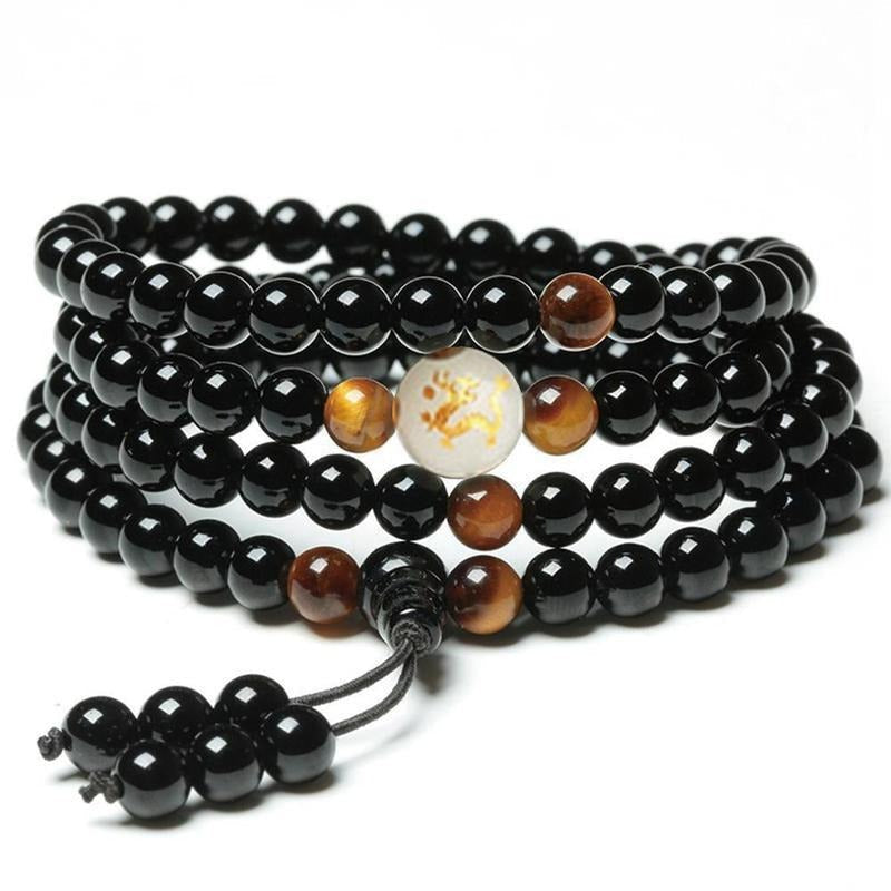 Dragon Charm Luminous Beaded Bracelet