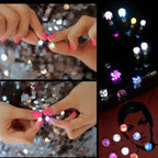 Glowing Rainbow LED Earrings: Color-Changing Ear Drop Pendants with Light-Up Crown Studs