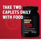 GNC Mega Men Prostate and Virility Supports Optimal Sexual Health and Prostate Health 90 Caplets