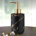 Marble Finish Soap Dispenser with Gold Accents