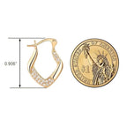 Golden Plated Zircon Jewelry Earrings