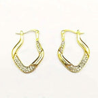 Golden Plated Zircon Jewelry Earrings