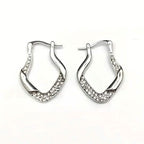 Golden Plated Zircon Jewelry Earrings