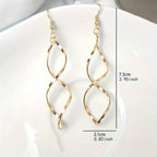 Spiral Design Dangle Earrings