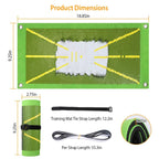 Golf Training Mat for Swing Detection Batting Path Feedback