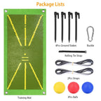 Golf Training Mat for Swing Detection Batting Path Feedback