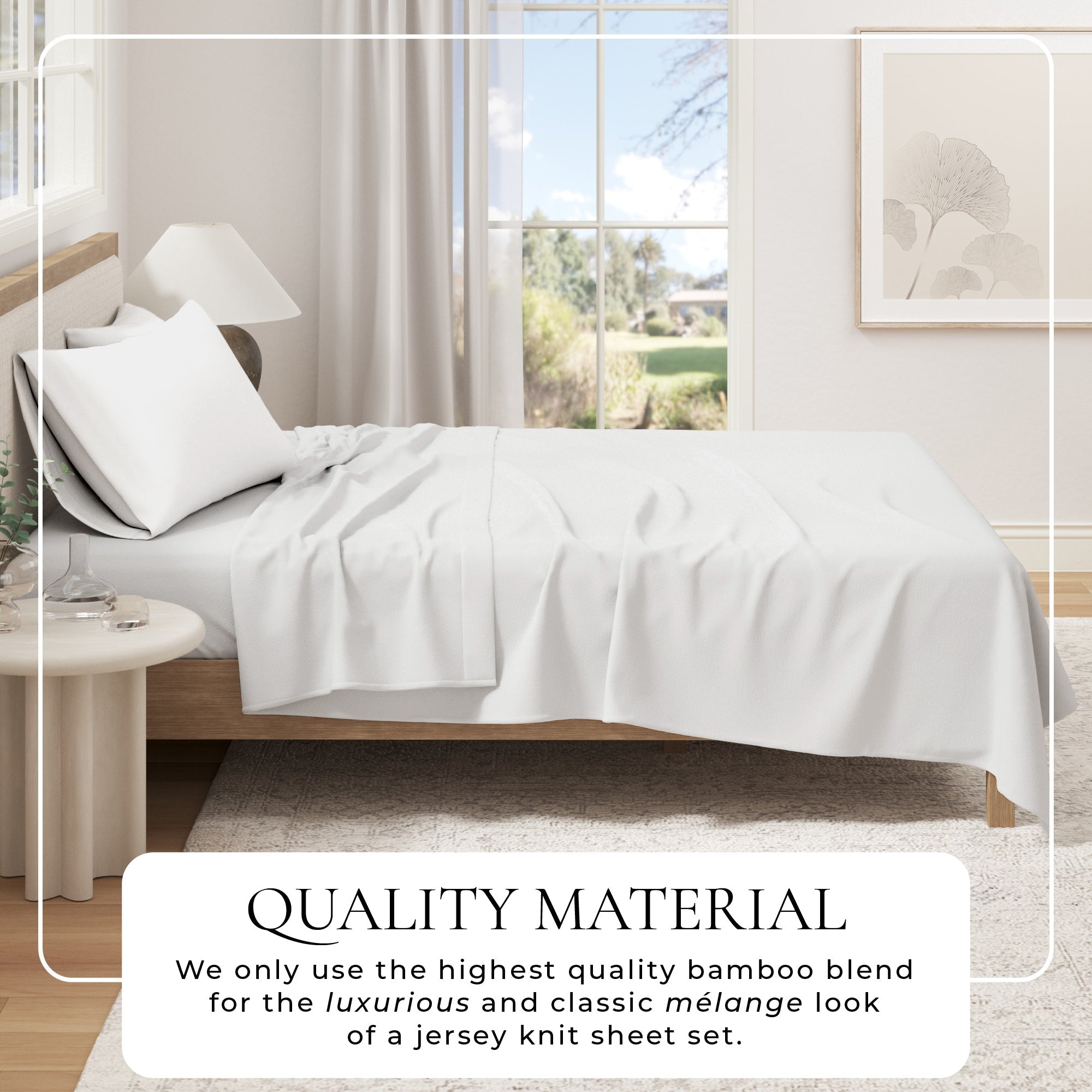 Viscose from Bamboo & Cotton Blend Jersey Knit Sheets