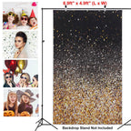 Gradual Glitter Black Gold Bokeh Spots Photography Background