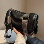 Graphic Pattern Zipper Crossbody Bag