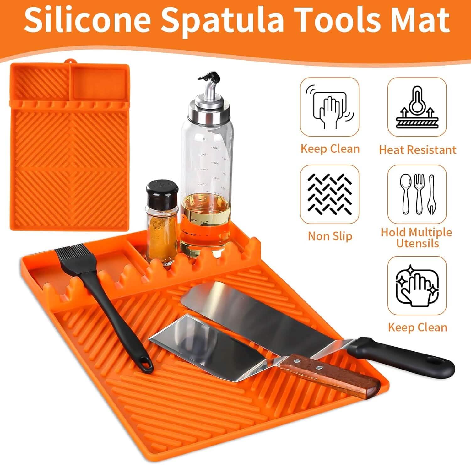 Grill Mat- Side Shelf Mat for Blackstone Silicone Grill Pad