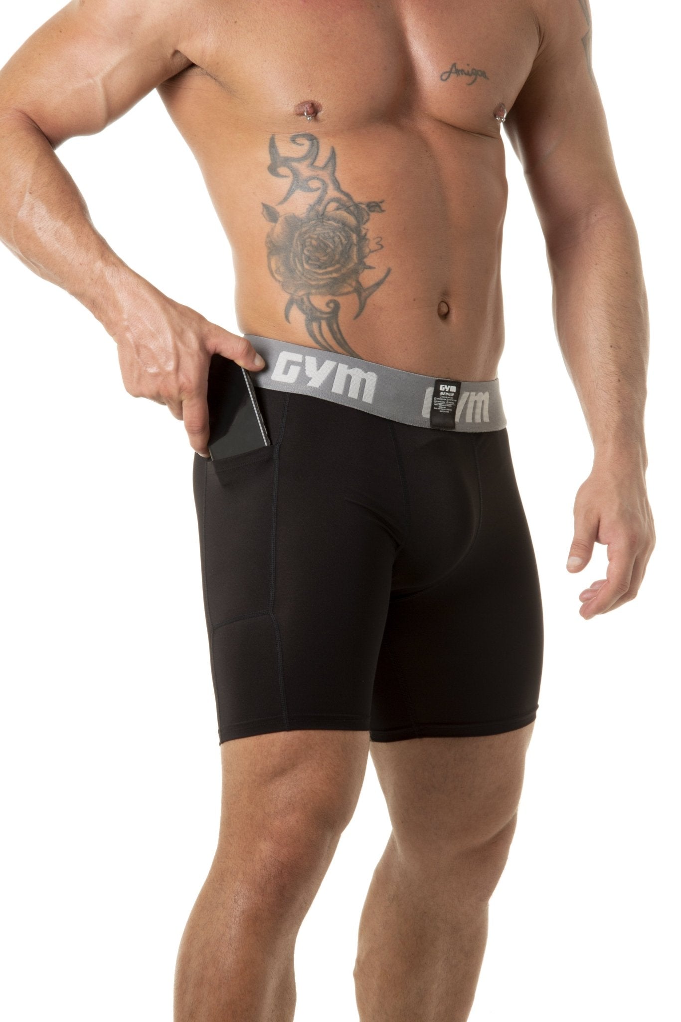 GYM Compression Short with Phone Pocket (no cup pocket)