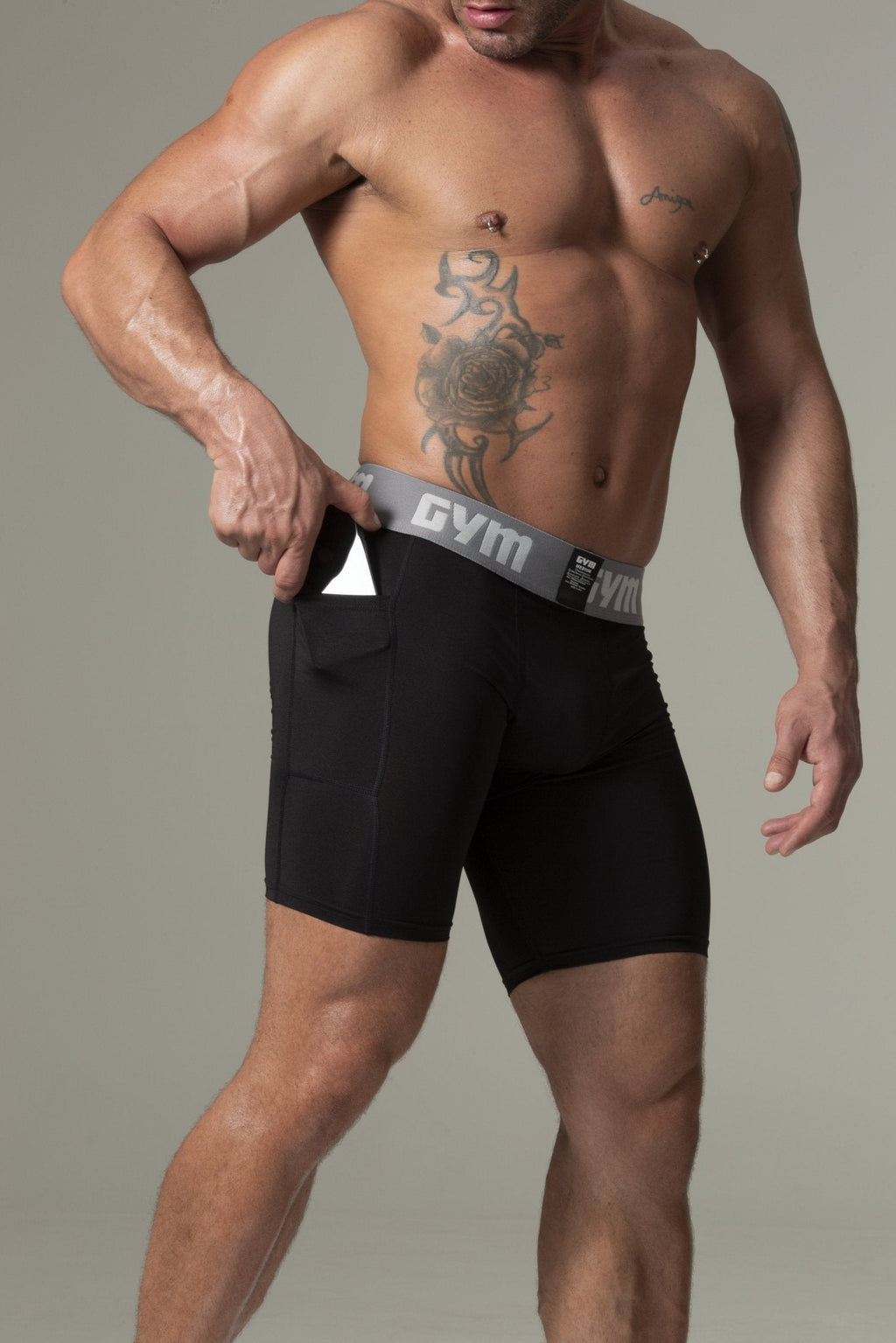 GYM Compression Short with Phone Pocket (no cup pocket)