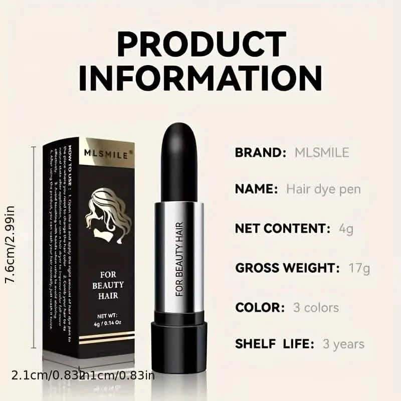 Hair Color Dye Stick, Long-lasting Coverage Of White Grey Hair