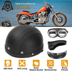 Half Motorcycle Helmet with Pilot Goggles