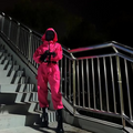 Halloween Costumes Hooded Jumpsuit Mask Outfit Set