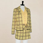 Halloween Costumes Womens Plaid Blazer Skirt Set