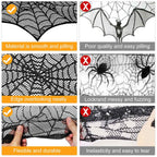 Halloween Decoration Black Lace Spiderweb