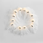 Halloween Decoration Ghost Wreath LED Lighted Design